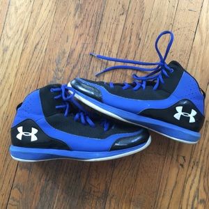 Under Armour black & blue high tops